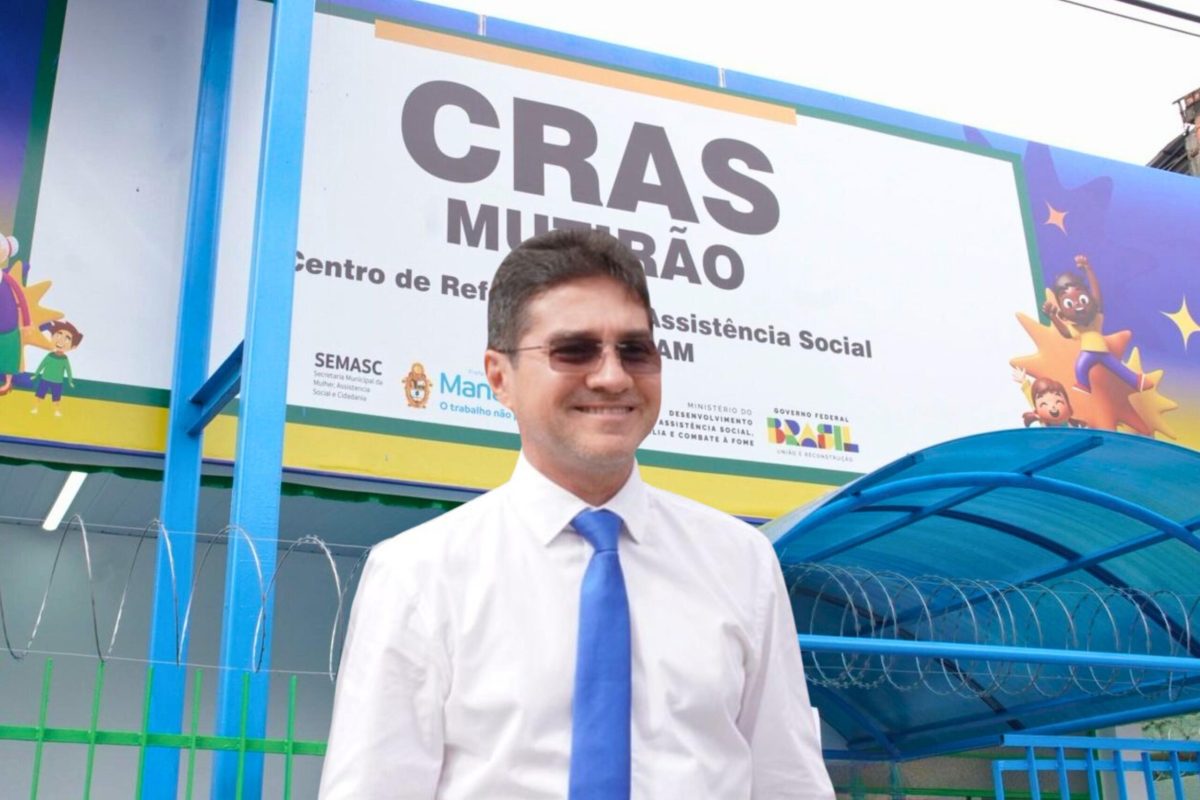 Vereador Jander Lobato durante entrega do CRAS Mutirão no bairro Amazonino Mendes, na zona Norte de Manaus