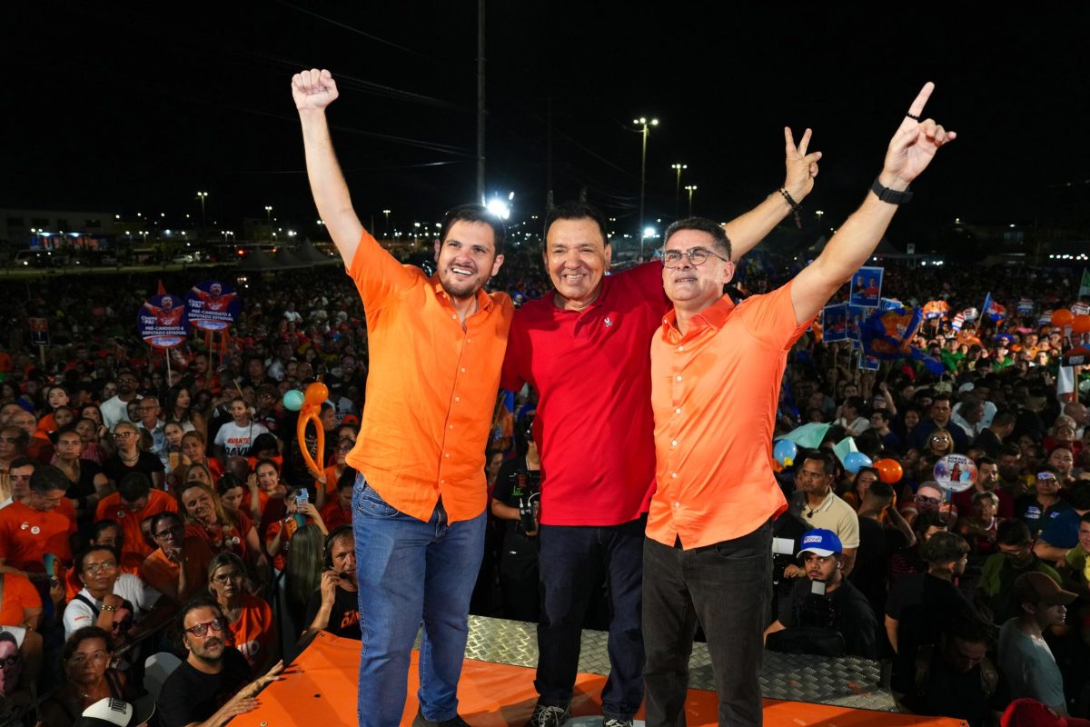 Tony Medeiros participa da Grande Convenção do Time do Trabalho durante a oficialização de sua candidatura a deputado estadual em Manaus.