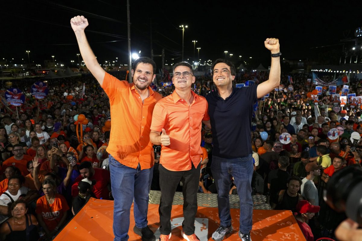Jender Lobato participa da Grande Convenção do Time do Trabalho durante a oficialização de sua candidatura a deputado estadual em Manaus.